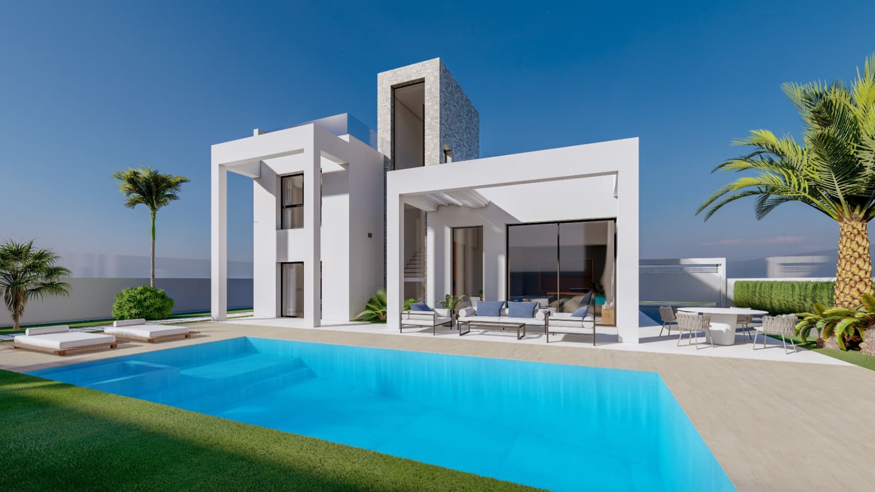 A MODERN VILLA ONLY A FEW MINUTES FROM THE SEA...